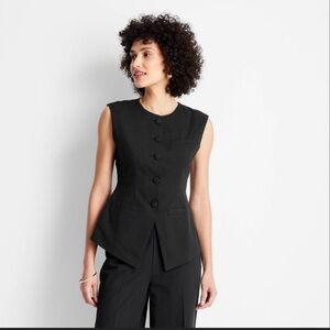 NWOT Target Future Collective Jenee Naylor Sleeveless Button-Front Waistcoat